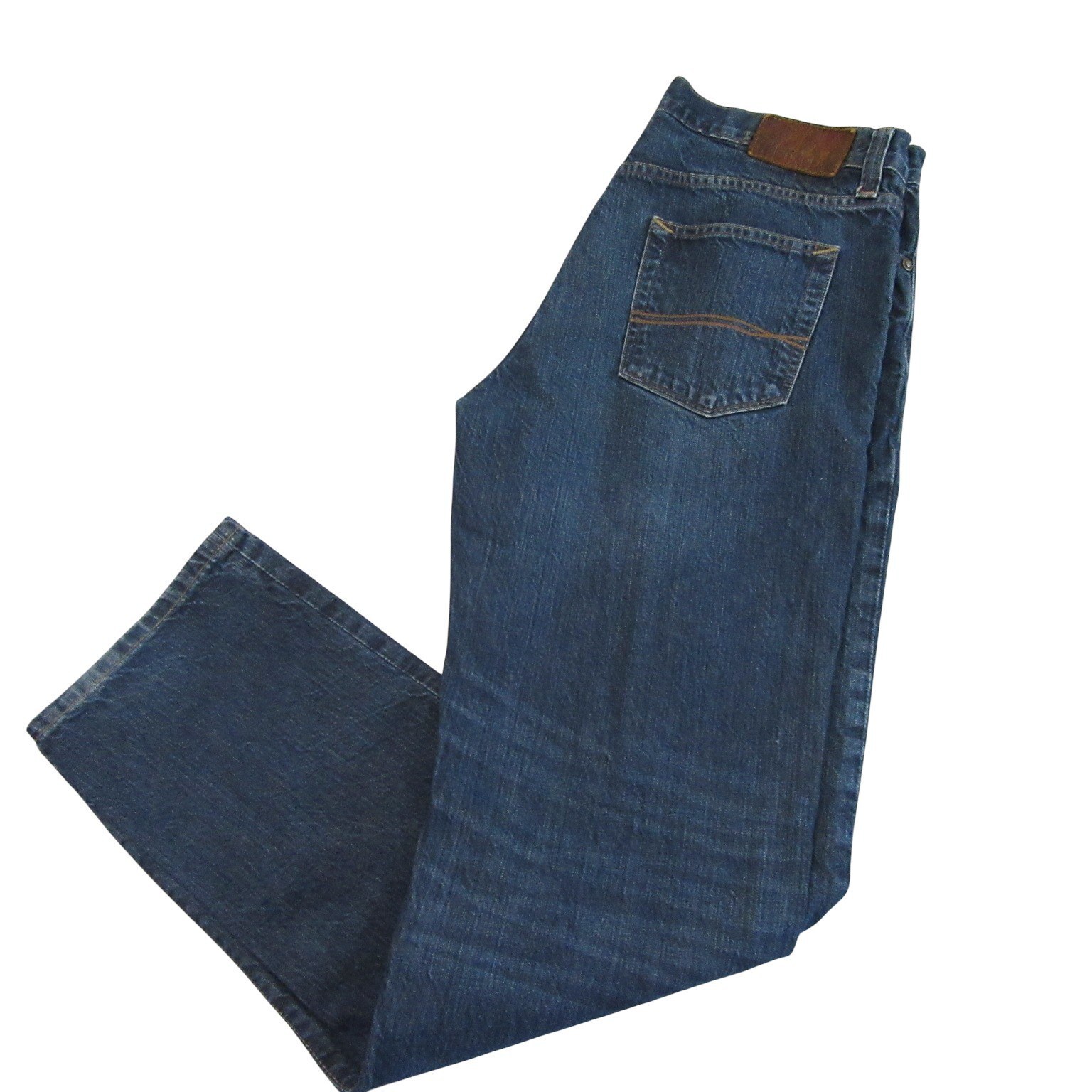 Tommy Hilfiger Mens Jeans 34 X 34 Custom Straight Dark Wash Blue 100 Cotton